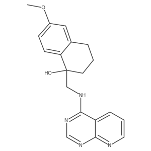 6-Methoxy-1-[(pyrido[2,3-d]pyrimidin-4-ylamino)methyl]-3,4-dihydro-2H-naphthalen-1-ol Structure