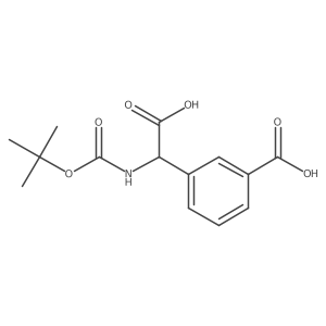 3-({[(Tert-butoxy)carbonyl]amino}(carboxy)methyl)benzoic acid Structure
