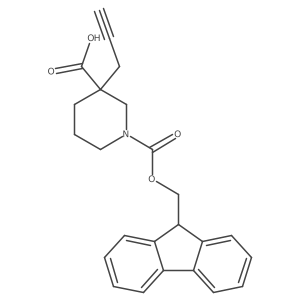 1-{[(9H-fluoren-9-yl)methoxy]carbonyl}-3-(prop-2-yn-1-yl)piperidine-3-carboxylic acid结构式