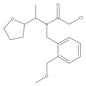 2-Chloro-N-[[2-(methoxymethyl)phenyl]methyl]-N-[1-(oxolan-2-yl)ethyl]acetamide Structure