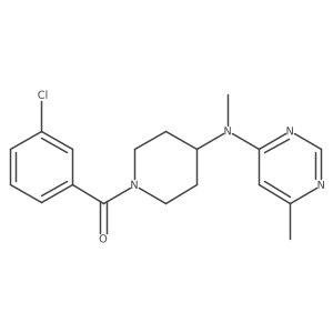N-[1-(3-chlorobenzoyl)piperidin-4-yl]-N,6-dimethylpyrimidin-4-amine结构式