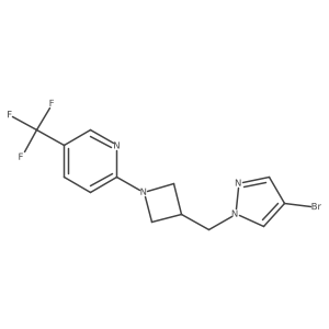 2-{3-[(4-bromo-1H-pyrazol-1-yl)methyl]azetidin-1-yl}-5-(trifluoromethyl)pyridine Structure