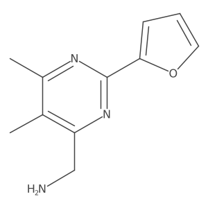 1-[2-(Furan-2-yl)-5,6-dimethylpyrimidin-4-yl]methanamine结构式