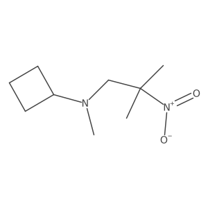 N-methyl-N-(2-methyl-2-nitropropyl)cyclobutanamine结构式