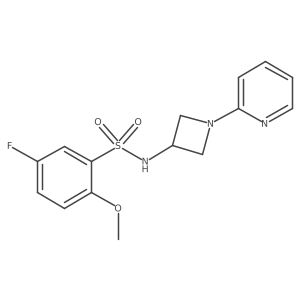 5-fluoro-2-methoxy-N-[1-(pyridin-2-yl)azetidin-3-yl]benzene-1-sulfonamide Structure