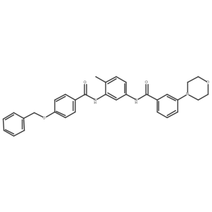 n-[2-Methyl-5-(3-morpholinobenzamido)phenyl]-4-benzyloxybenzamide结构式