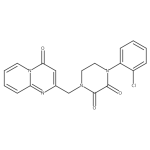 1-(2-Chlorophenyl)-4-[(4-oxopyrido[1,2-a]pyrimidin-2-yl)methyl]piperazine-2,3-dione Structure