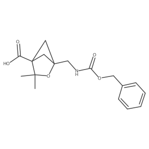 1-({[(Benzyloxy)carbonyl]amino}methyl)-3,3-dimethyl-2-oxabicyclo[2.1.1]hexane-4-carboxylic acid结构式