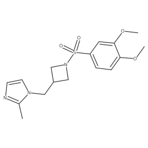 1-{[1-(3,4-dimethoxybenzenesulfonyl)azetidin-3-yl]methyl}-2-methyl-1H-imidazole Structure