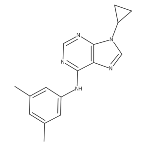 9-cyclopropyl-N-(3,5-dimethylphenyl)-9H-purin-6-amine结构式