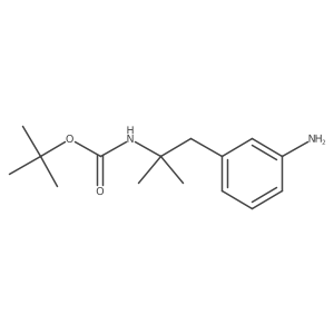 (2-(3-Aminophenyl)-1,1-dimethyl-ethyl)-carbamic acid tert-butyl ester Structure