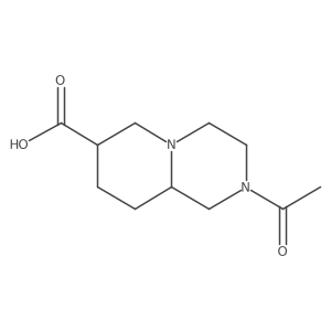 rac-(7R,9aR)-2-acetyl-octahydro-1H-pyrido[1,2-a]pyrazine-7-carboxylic acid Structure