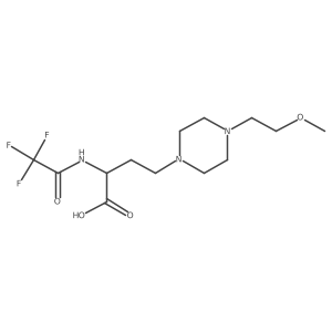 4-[4-(2-Methoxyethyl)piperazin-1-yl]-2-(2,2,2-trifluoroacetamido)butanoic acid结构式
