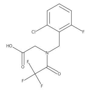 2-{N-[(2-chloro-6-fluorophenyl)methyl]-2,2,2-trifluoroacetamido}acetic acid结构式