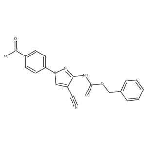 benzyl N-[4-cyano-1-(4-nitrophenyl)-1H-pyrazol-3-yl]carbamate结构式