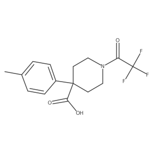 4-(4-Methylphenyl)-1-(2,2,2-trifluoroacetyl)piperidine-4-carboxylic acid Structure