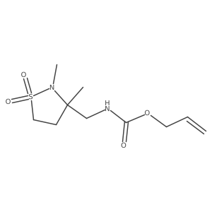 prop-2-en-1-yl N-[(2,3-dimethyl-1,1-dioxo-1lambda6,2-thiazolidin-3-yl)methyl]carbamate结构式