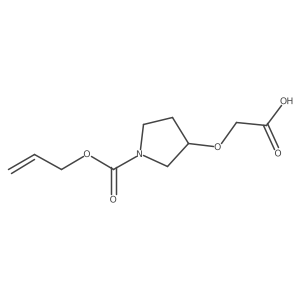 2-({1-[(Prop-2-en-1-yloxy)carbonyl]pyrrolidin-3-yl}oxy)acetic acid结构式