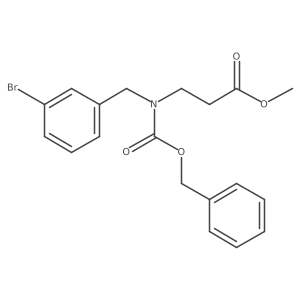 Methyl 3-{[(benzyloxy)carbonyl][(3-bromophenyl)methyl]amino}propanoate结构式
