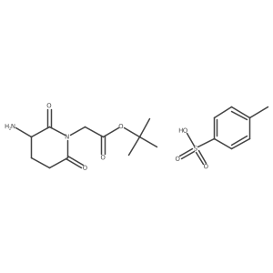 Tert-butyl 2-(3-amino-2,6-dioxopiperidin-1-yl)acetate;4-methylbenzenesulfonic acid Structure
