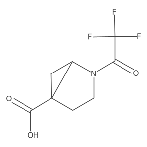 rac-(1R,5R)-2-(2,2,2-trifluoroacetyl)-2-azabicyclo[3.1.0]hexane-5-carboxylic acid结构式