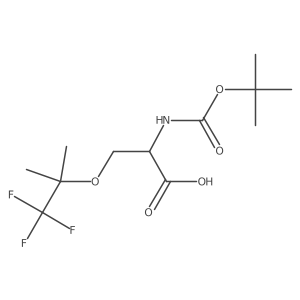 N-(tert-Butoxycarbonyl)-O-(1,1,1-trifluoro-2-methylpropan-2-yl)-L-serine结构式