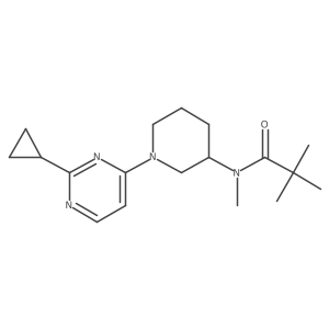 N-[1-(2-cyclopropylpyrimidin-4-yl)piperidin-3-yl]-N,2,2-trimethylpropanamide Structure