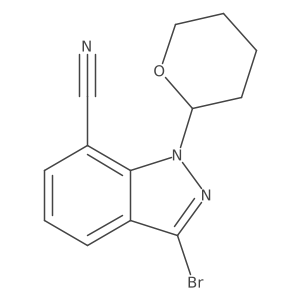 3-Bromo-1-(tetrahydro-2H-pyran-2-yl)-1H-indazole-7-carbonitrile Structure