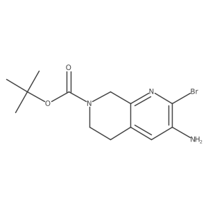 tert-Butyl 3-amino-2-bromo-5,8-dihydro-1,7-naphthyridine-7(6H)-carboxylate Structure