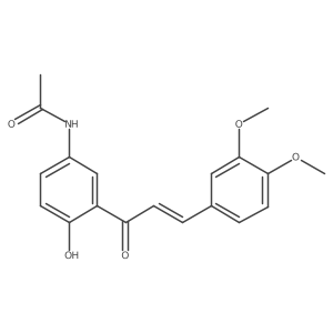 N-{3-[(2E)-3-(3,4-dimethoxyphenyl)prop-2-enoyl]-4-hydroxyphenyl}acetamide结构式