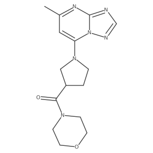 4-(1-{5-Methyl-[1,2,4]triazolo[1,5-a]pyrimidin-7-yl}pyrrolidine-3-carbonyl)morpholine结构式