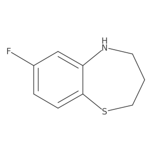 7-Fluoro-2,3,4,5-tetrahydro-1,5-benzothiazepine结构式