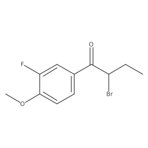2-Bromo-1-(3-fluoro-4-methoxyphenyl)-1-butanone结构式