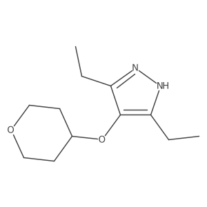 3,5-Diethyl-4-((tetrahydro-2H-pyran-4-yl)oxy)-1H-pyrazole结构式