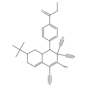 Methyl 4-(3-amino-7-tert-butyl-2,2,4-tricyano-1,2,6,7,8,8a-hexahydro-1-naphthalenyl)benzoate Structure