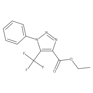 1-Phenyl-5-(trifluoromethyl)-1H-1,2,3-triazole-4-carboxylic acid ethyl ester结构式