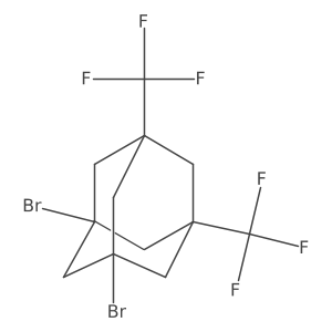 1,3-Dibromo-5,7-bis(trifluoromethyl)adamantane结构式
