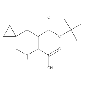 (6S,7S)-7-(tert-butoxycarbonyl)-5-azaspiro[2.5]octane-6-carboxylic acid Structure