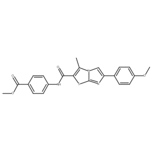 Methyl 4-(6-(4-methoxyphenyl)-3-methylimidazo[2,1-b]thiazole-2-carboxamido)benzoate Structure