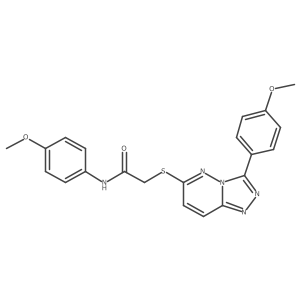 N-(4-methoxyphenyl)-2-((3-(4-methoxyphenyl)-[1,2,4]triazolo[4,3-b]pyridazin-6-yl)thio)acetamide结构式