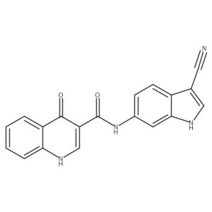 N-(3-cyano-1H-indol-6-yl)-4-oxo-1H-quinoline-3-carboxamide Structure