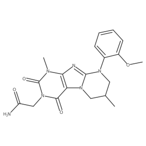 2-(9-(2-methoxyphenyl)-1,7-dimethyl-2,4-dioxo-1,2,6,7,8,9-hexahydropyrimido[2,1-f]purin-3(4H)-yl)acetamide Structure