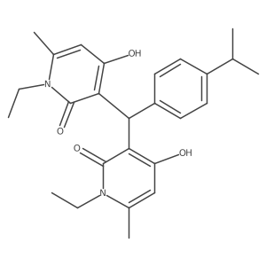 3,3'-((4-isopropylphenyl)methylene)bis(1-ethyl-4-hydroxy-6-methylpyridin-2(1H)-one) Structure