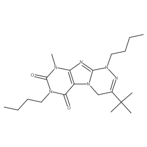 1,7-dibutyl-3-tert-butyl-9-methyl-1H,4H,6H,7H,8H,9H-[1,2,4]triazino[4,3-g]purine-6,8-dione Structure