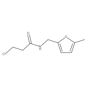 Propanamide, 3-chloro-N-[(5-methyl-2-furanyl)methyl]- Structure