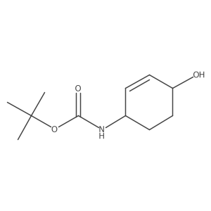 trans-1-Hydroxy-4-(tert-butoxycarbonylamino)-2-cyclohexene结构式