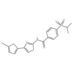 N-(4-(5-chlorothiophen-2-yl)thiazol-2-yl)-4-(isopropylsulfonyl)benzamide Structure