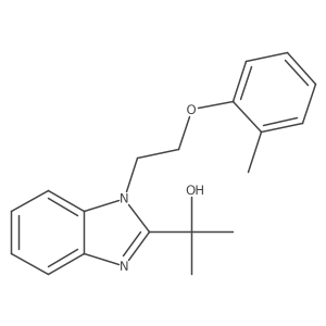 2-{1-[2-(2-Methylphenoxy)ethyl]benzimidazol-2-yl}propan-2-ol Structure