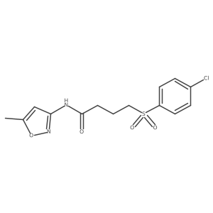 4-((4-chlorophenyl)sulfonyl)-N-(5-methylisoxazol-3-yl)butanamide结构式