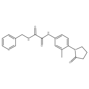 N1-(3-methyl-4-(2-oxopyrrolidin-1-yl)phenyl)-N2-(pyridin-3-ylmethyl)oxalamide Structure